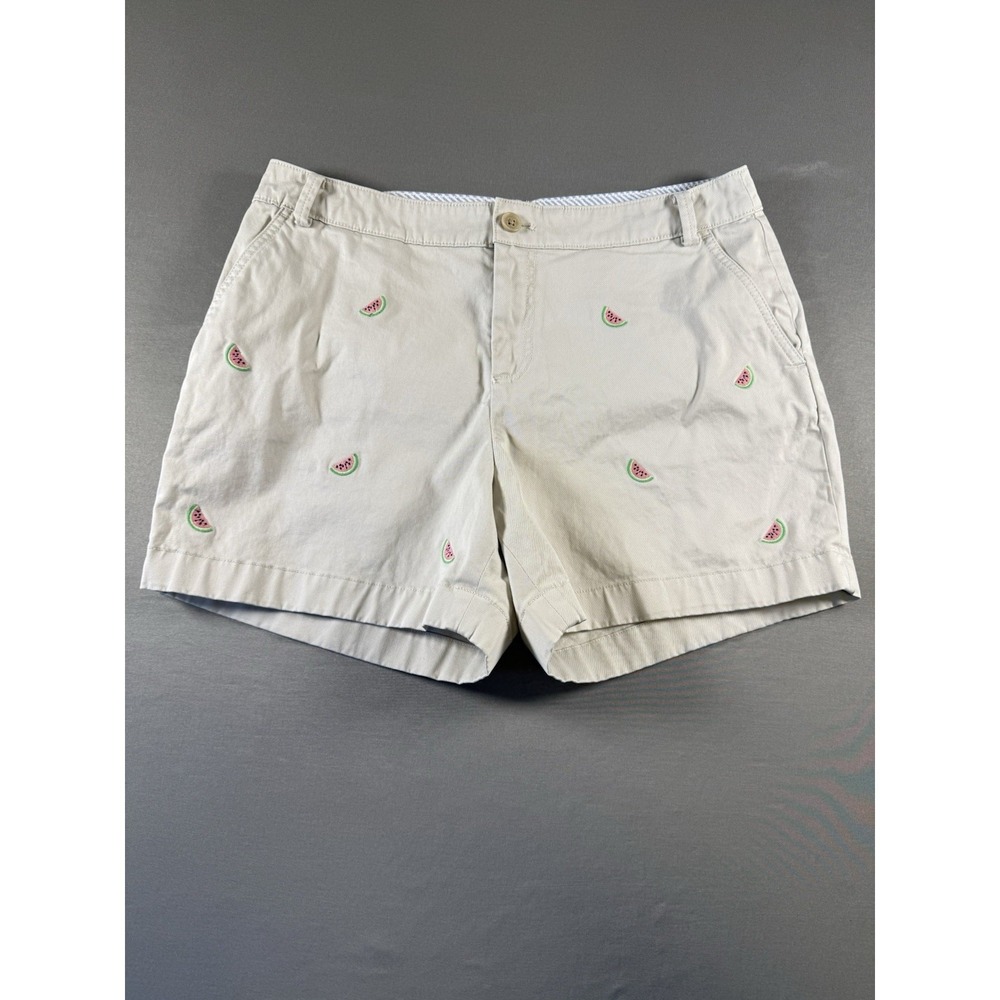 Brooks Brothers Women's Shorts Light Khaki Watermelon Chino Pockets Preppy 12